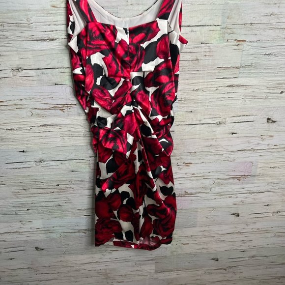 Joseph Ribkoff Red Ruched Sheath Dress - Picture 7 of 10